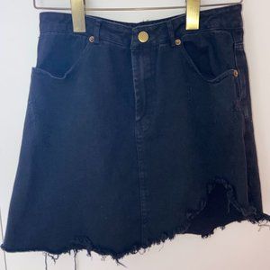 Denim Skirt | Black